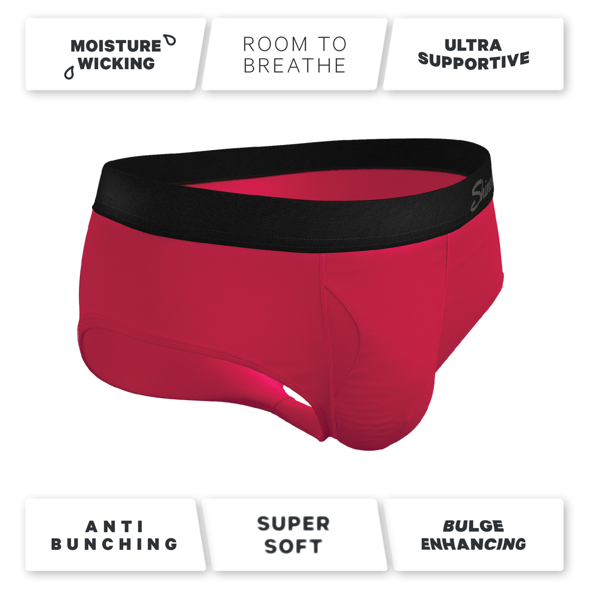 The Red Velvet | Dark Red Ball Hammock® Pouch Underwear Briefs - Shinesty