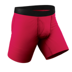 The Red Velvet | Dark Red Ball Hammock® Boxer - Long Leg - Shinesty