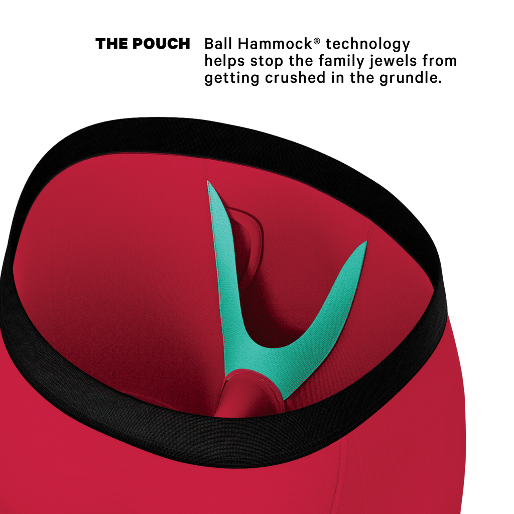 The Red Velvet | Dark Red Ball Hammock® Boxer - Long Leg - Shinesty