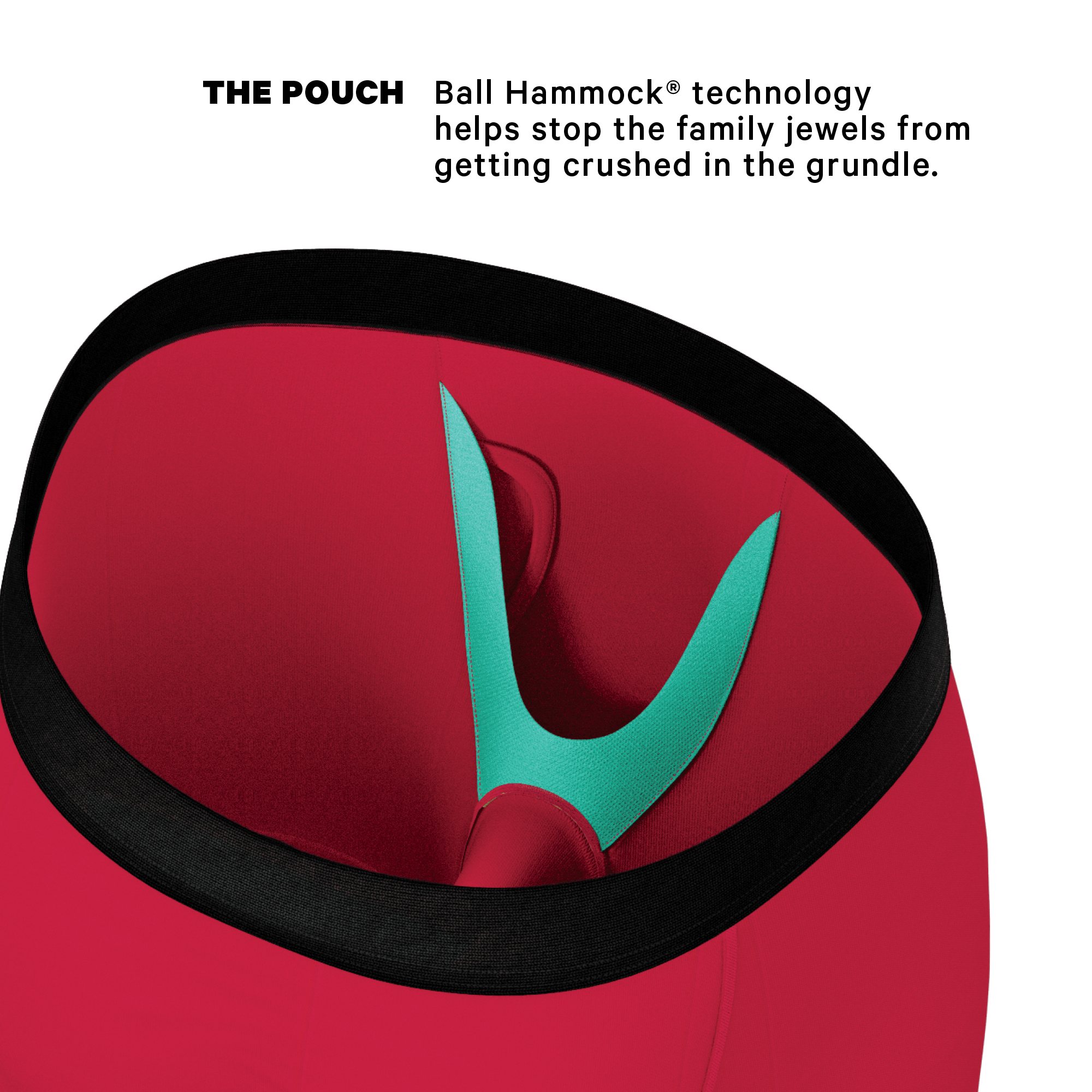 The Red Velvet | Dark Red Ball Hammock® Boxer - Long Leg - Shinesty
