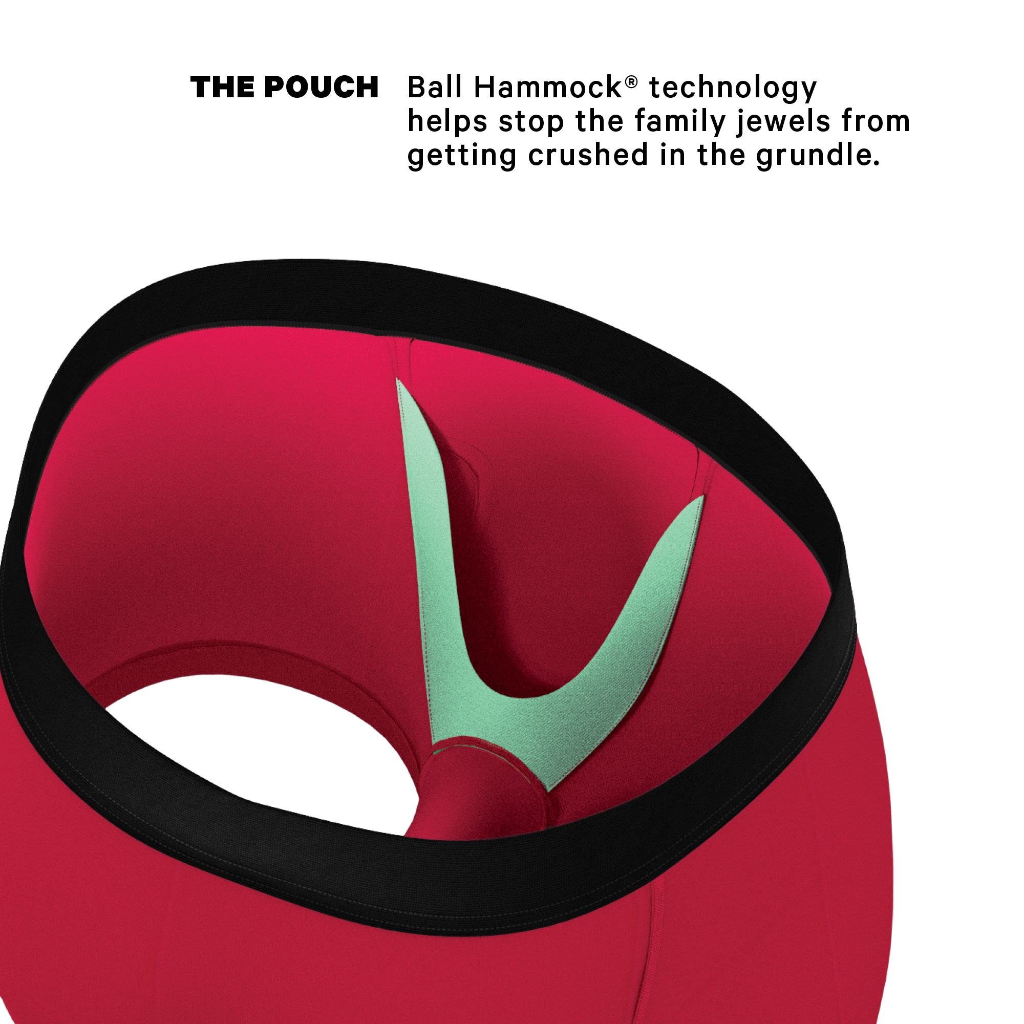 The Red Velvet | Dark Red Ball Hammock® Pouch Trunks Underwear - Shinesty