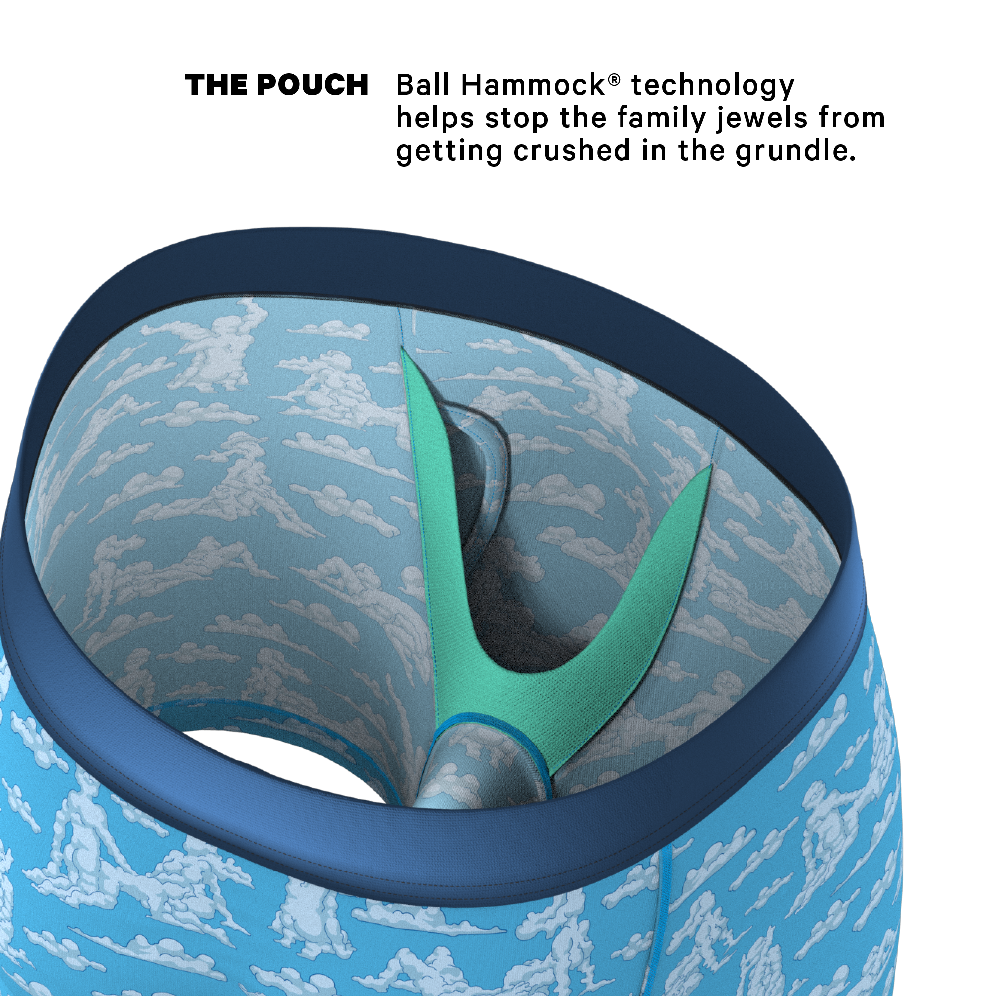 The Reverse Cloud Girl | Cloud Ball Hammock® Pouch Underwear With Fly - Shinesty