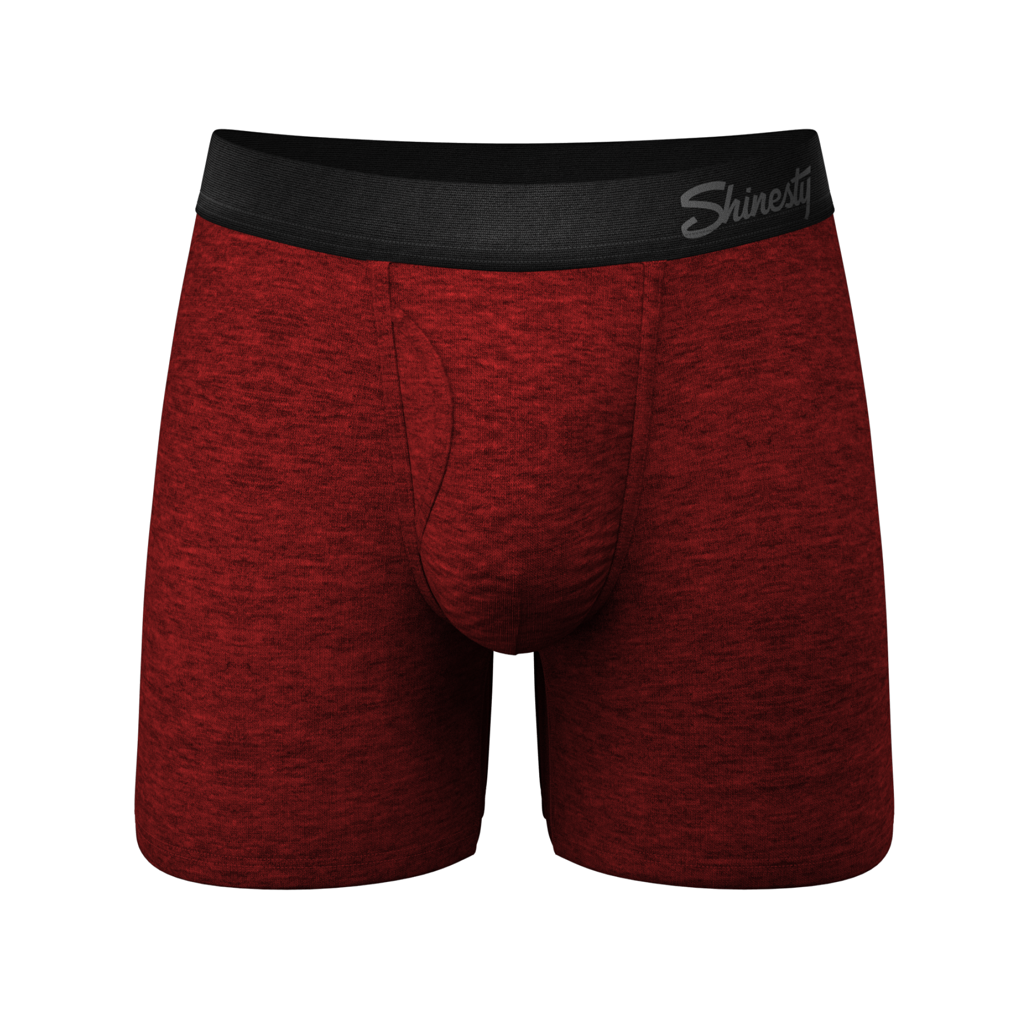 The Romeo | Red Heather Ball Hammock® Pouch Underwear With Fly - Shinesty