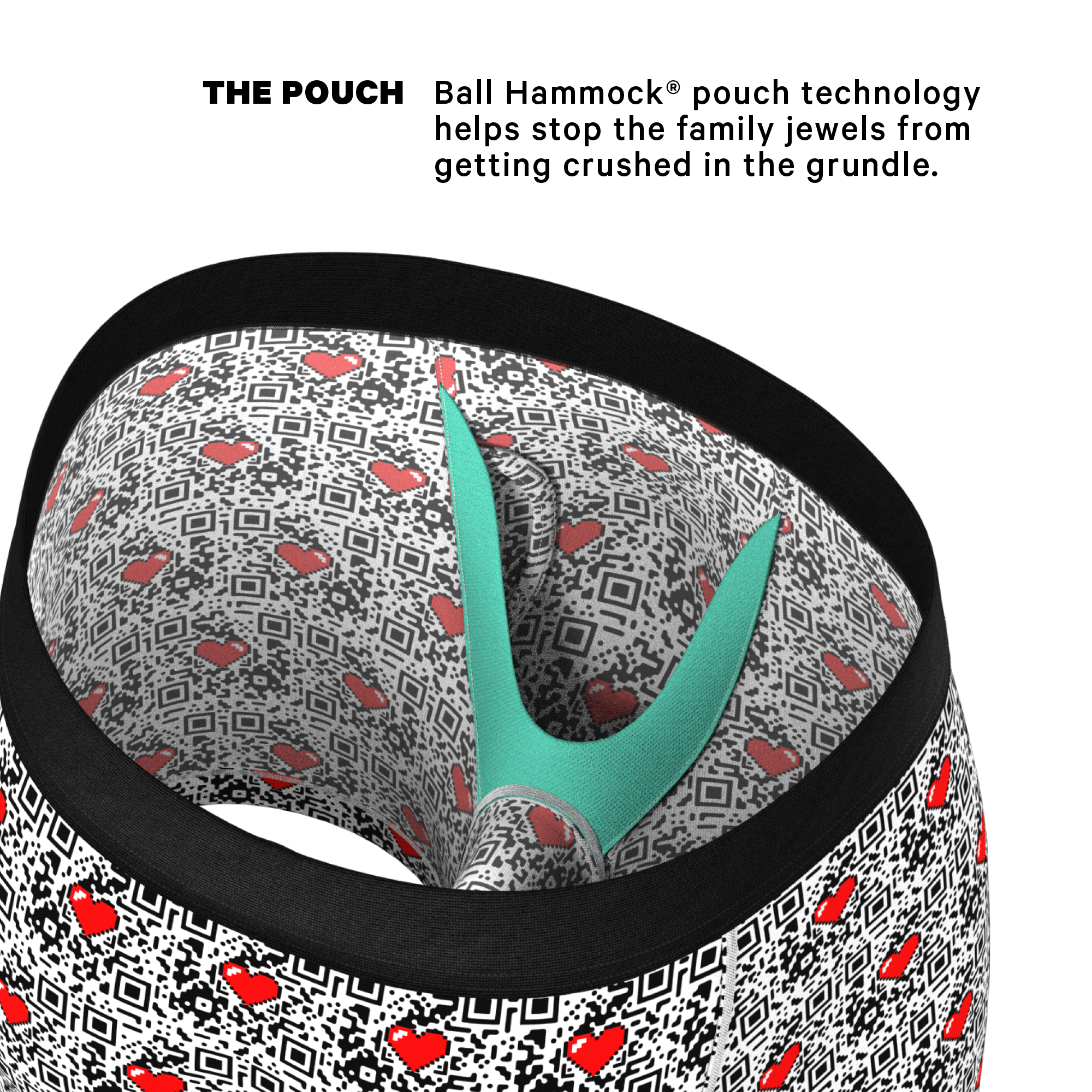 The Scan Me | QR Code Ball Hammock® Pouch Underwear With Fly - Shinesty