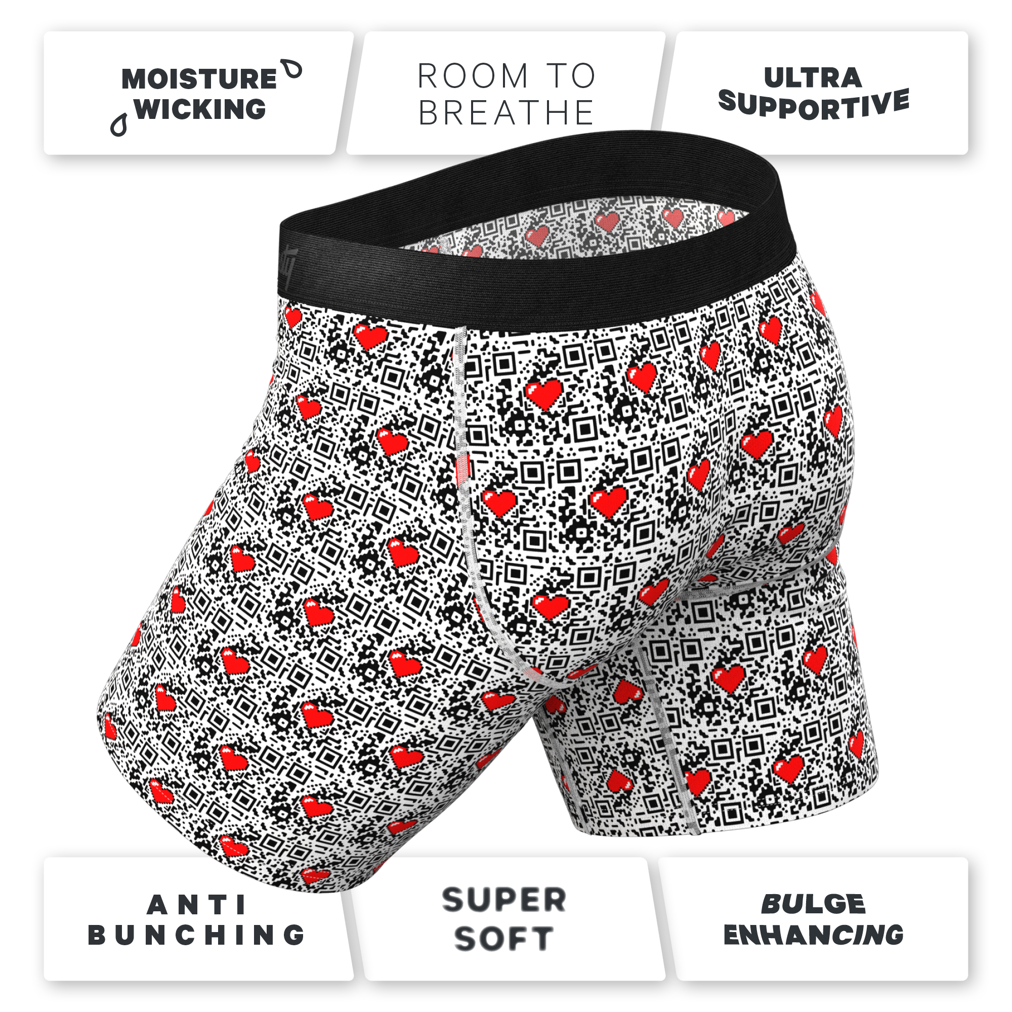 The Scan Me | QR Code Ball Hammock® Boxer - Long Leg - Shinesty