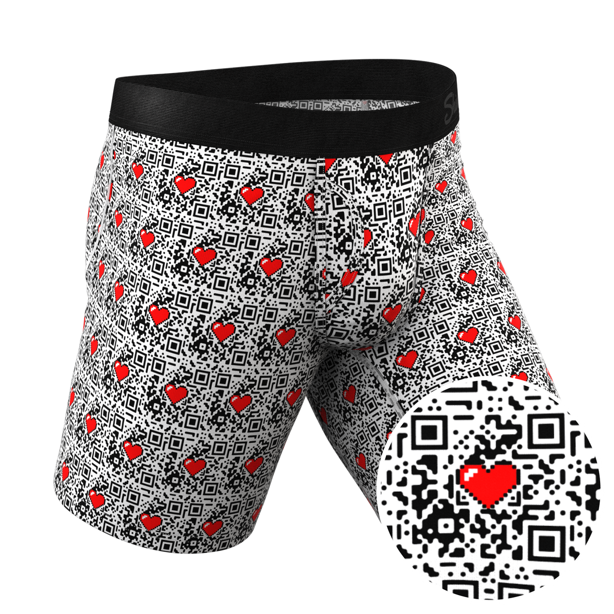 The Scan Me | QR Code Ball Hammock® Boxer - Long Leg - Shinesty