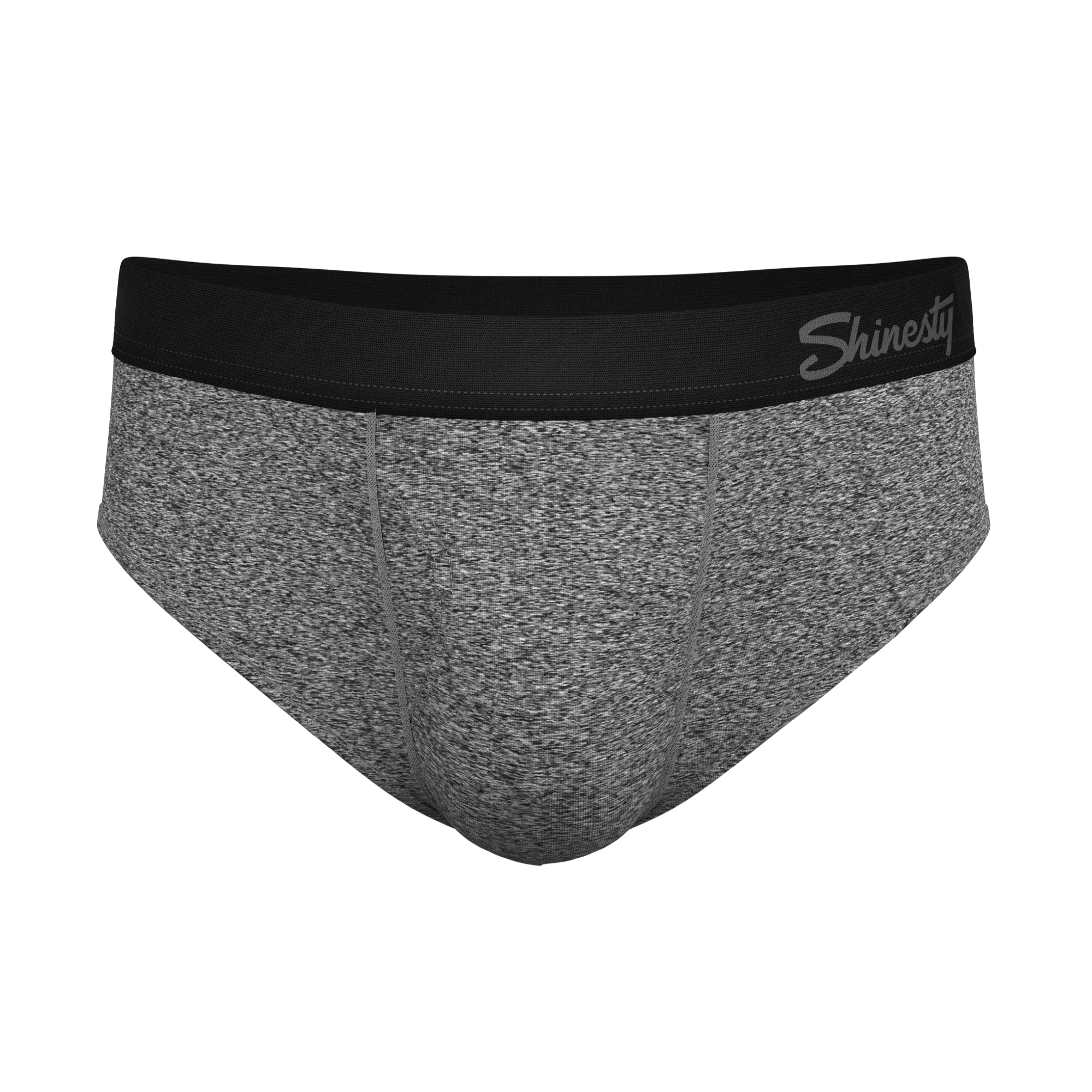 The Seattle Skyline | Black Marble Heather Ball Hammock® Pouch Underwear Briefs - Shinesty