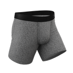 The Seattle Skyline | Black Marble Heather Ball Hammock® Pouch Underwear - Shinesty