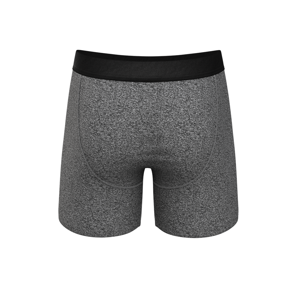 The Seattle Skyline | Black Marble Heather Ball Hammock® Pouch Underwear - Shinesty