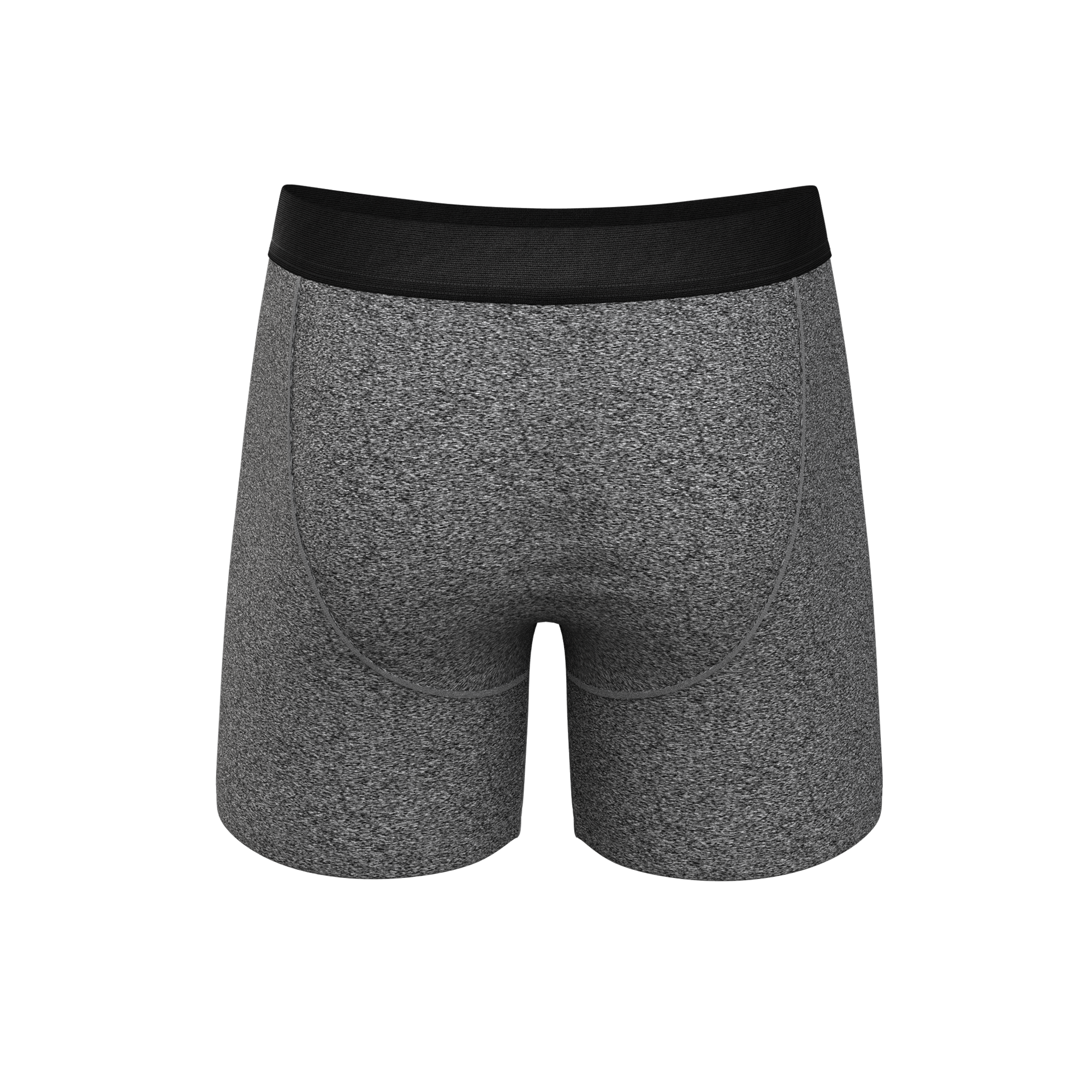 The Seattle Skyline | Black Marble Heather Ball Hammock® Pouch Underwear - Shinesty