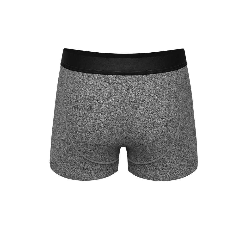 The Seattle Skyline | Black Marble Heather Ball Hammock® Pouch Trunk Underwear - Shinesty