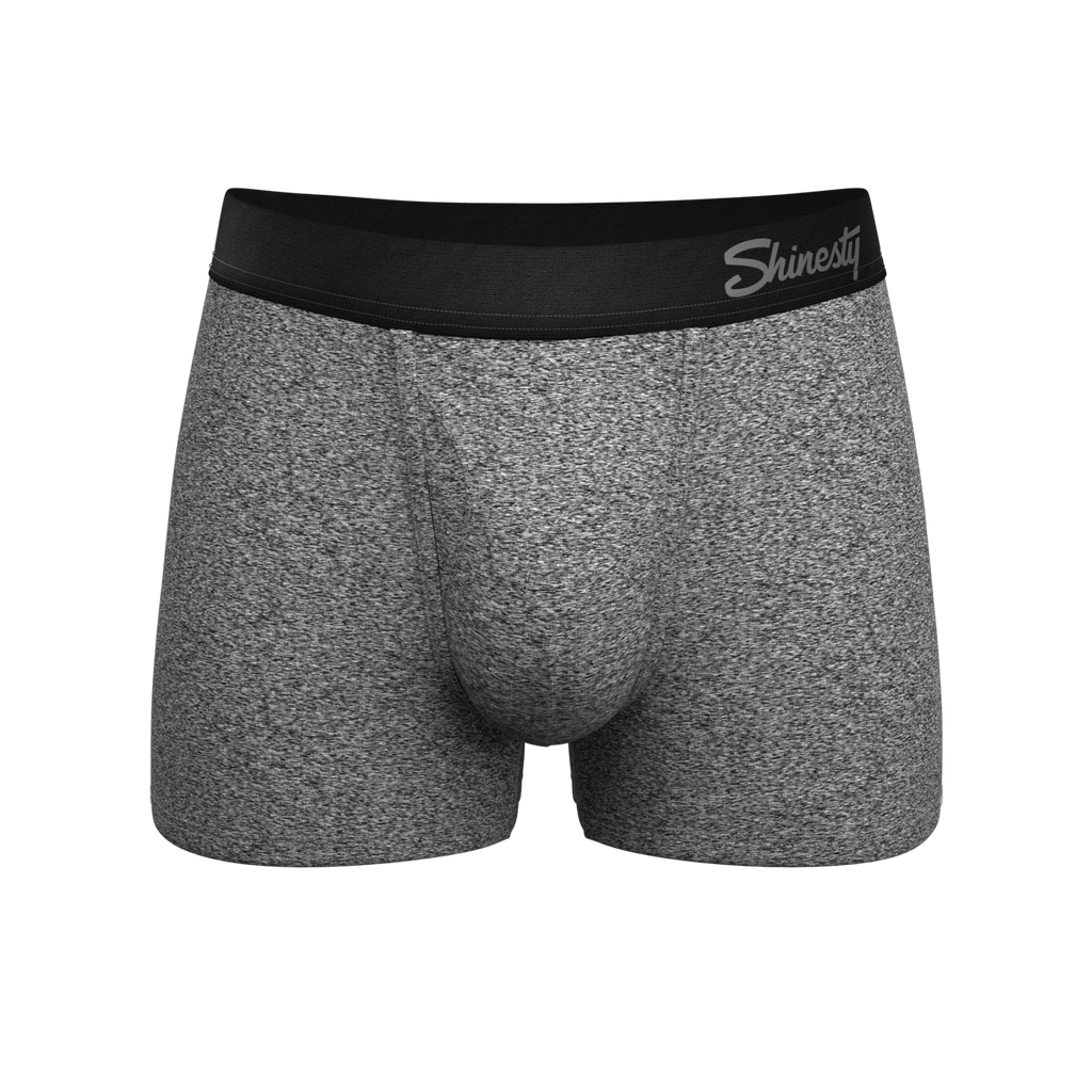 The Seattle Skyline | Black Marble Heather Ball Hammock® Pouch Trunk Underwear - Shinesty
