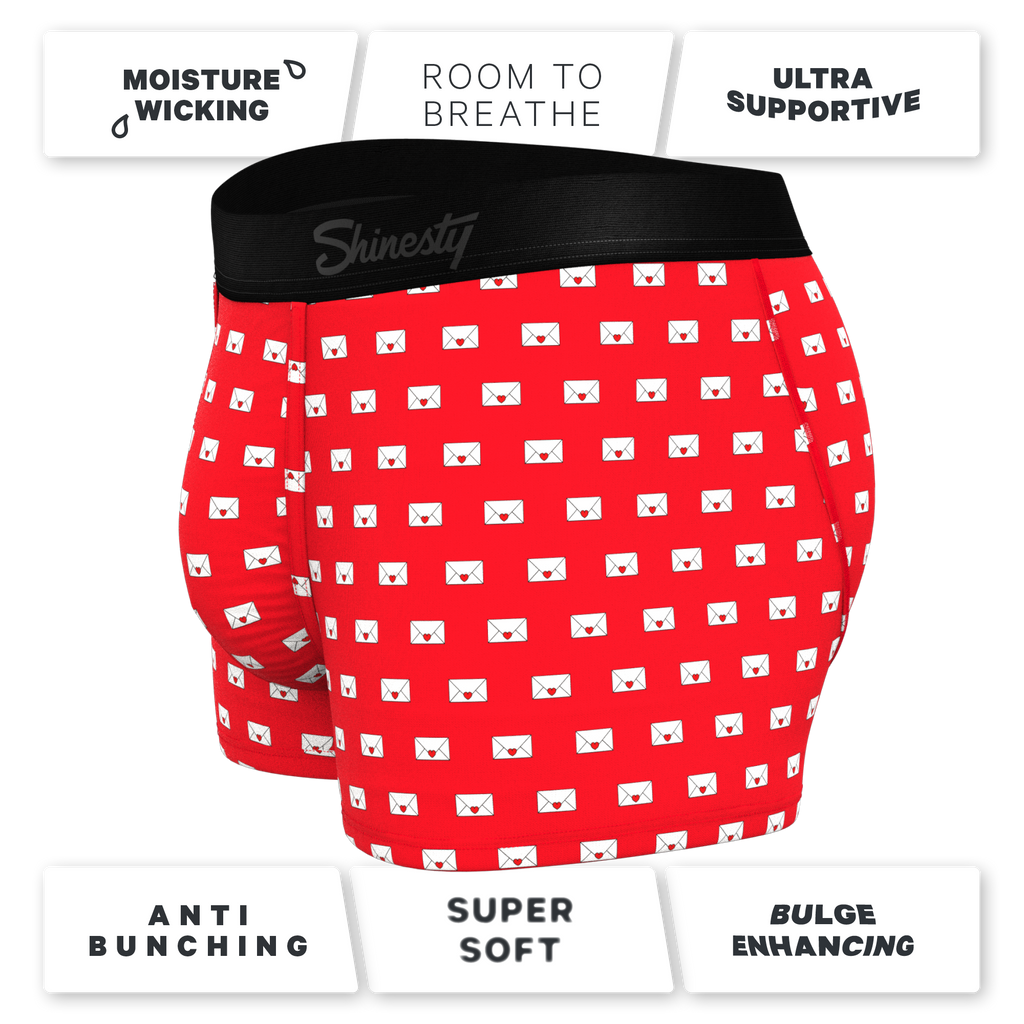 The Secret Admirer | Valentines Letters Ball Hammock® Pouch Trunks Underwear - Shinesty