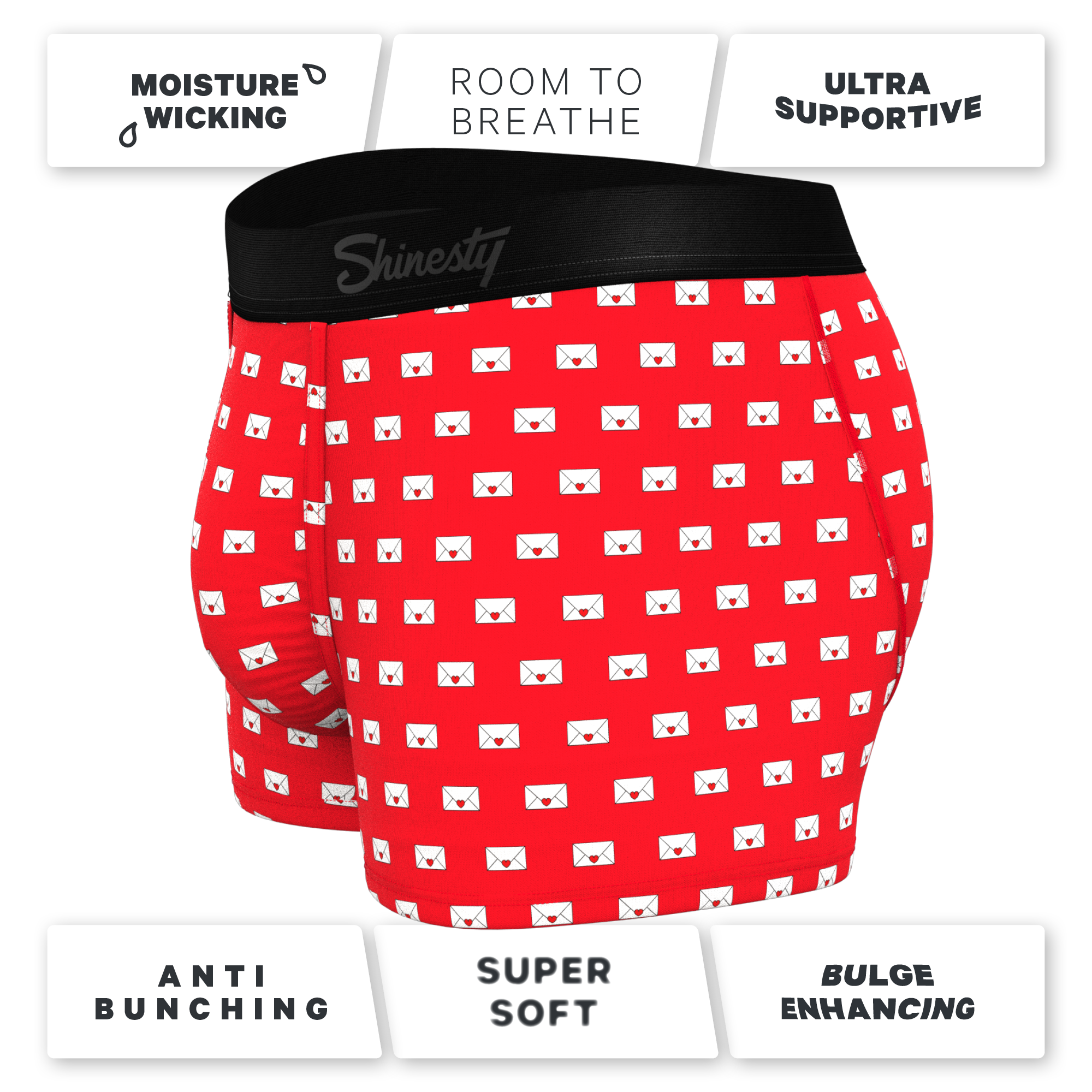 The Secret Admirer | Valentines Letters Ball Hammock® Pouch Trunks Underwear - Shinesty