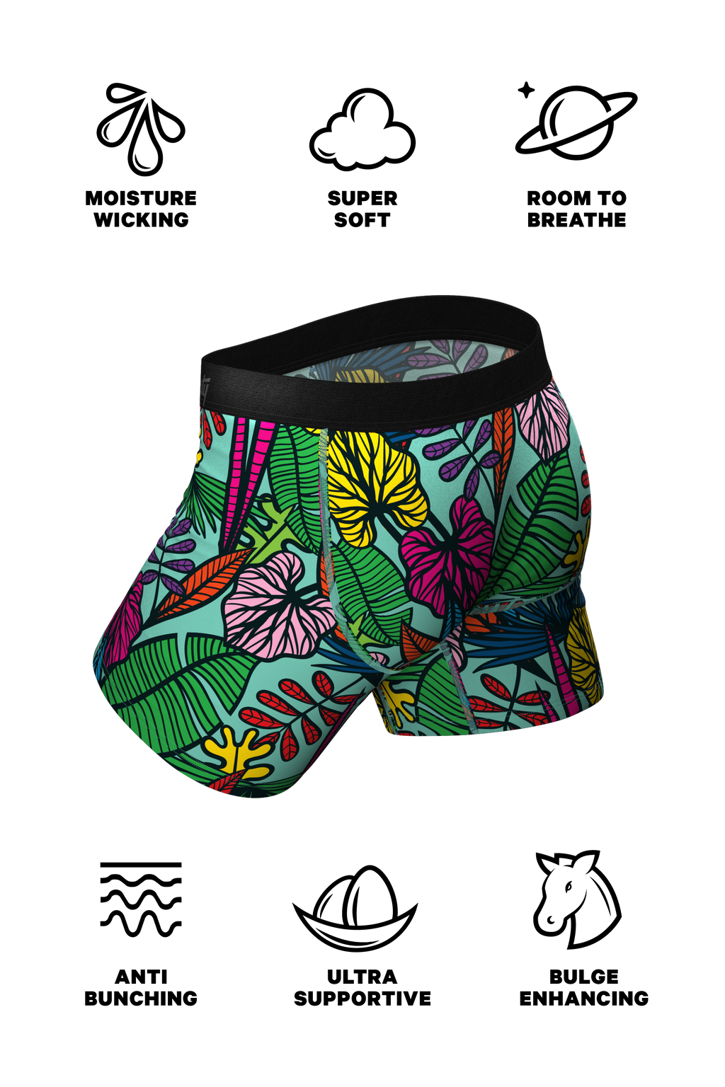 The Sex On The Beach | Tropical Ball Hammock® Pouch Underwear With Fly - Shinesty
