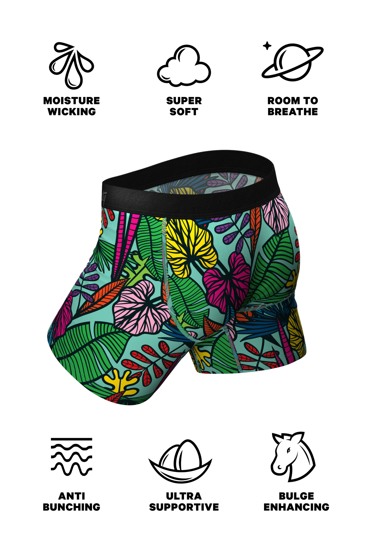 The Sex On The Beach | Tropical Ball Hammock® Pouch Underwear With Fly - Shinesty