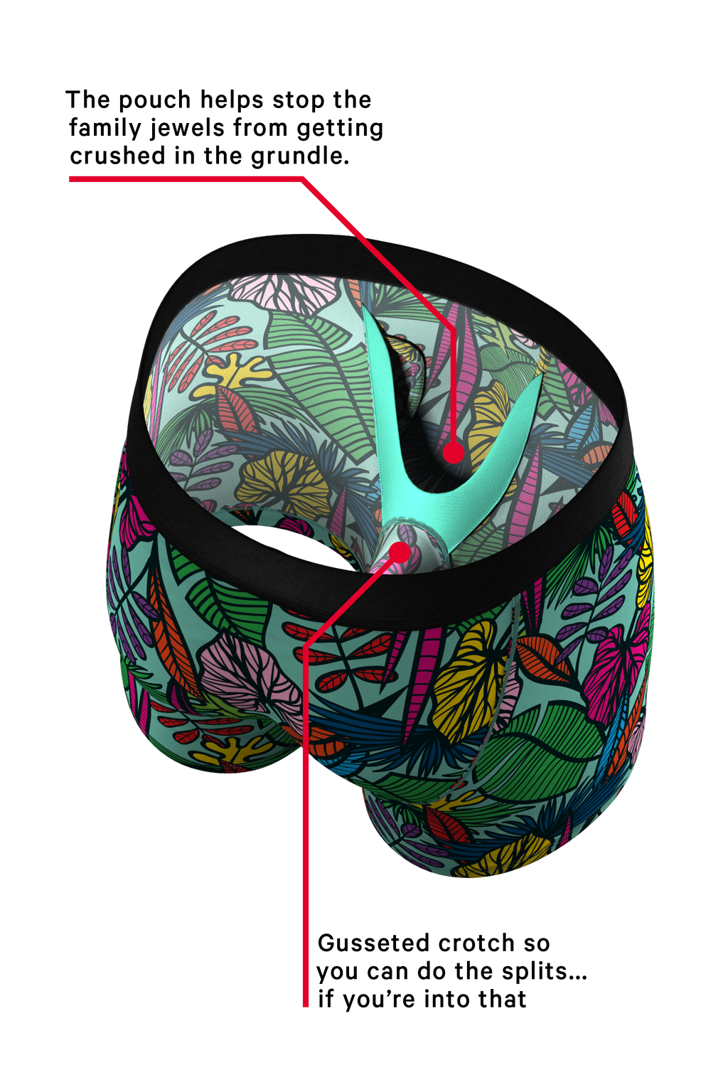 The Sex On The Beach | Tropical Ball Hammock® Pouch Underwear With Fly - Shinesty