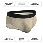 The Silver Fox | Oatmeal Heather Ball Hammock® Pouch Underwear Briefs - Shinesty