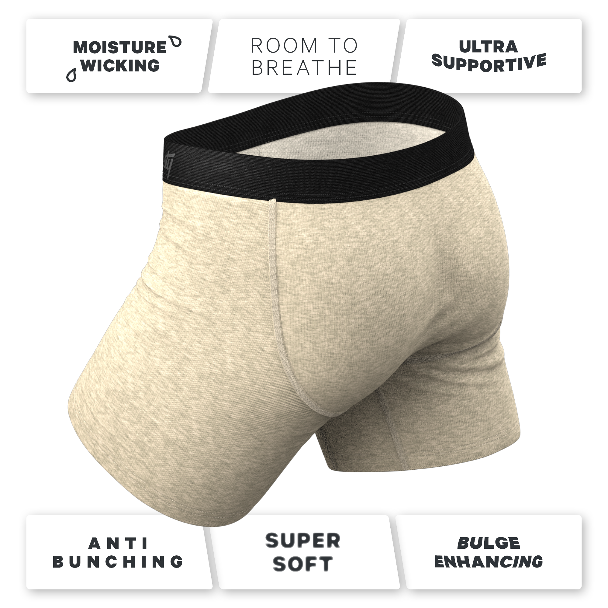 The Silver Fox | Oatmeal Heather Ball Hammock® Pouch Underwear - Shinesty