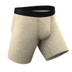 The Silver Fox | Oatmeal Heather Ball Hammock® Boxer - Long Leg - Shinesty