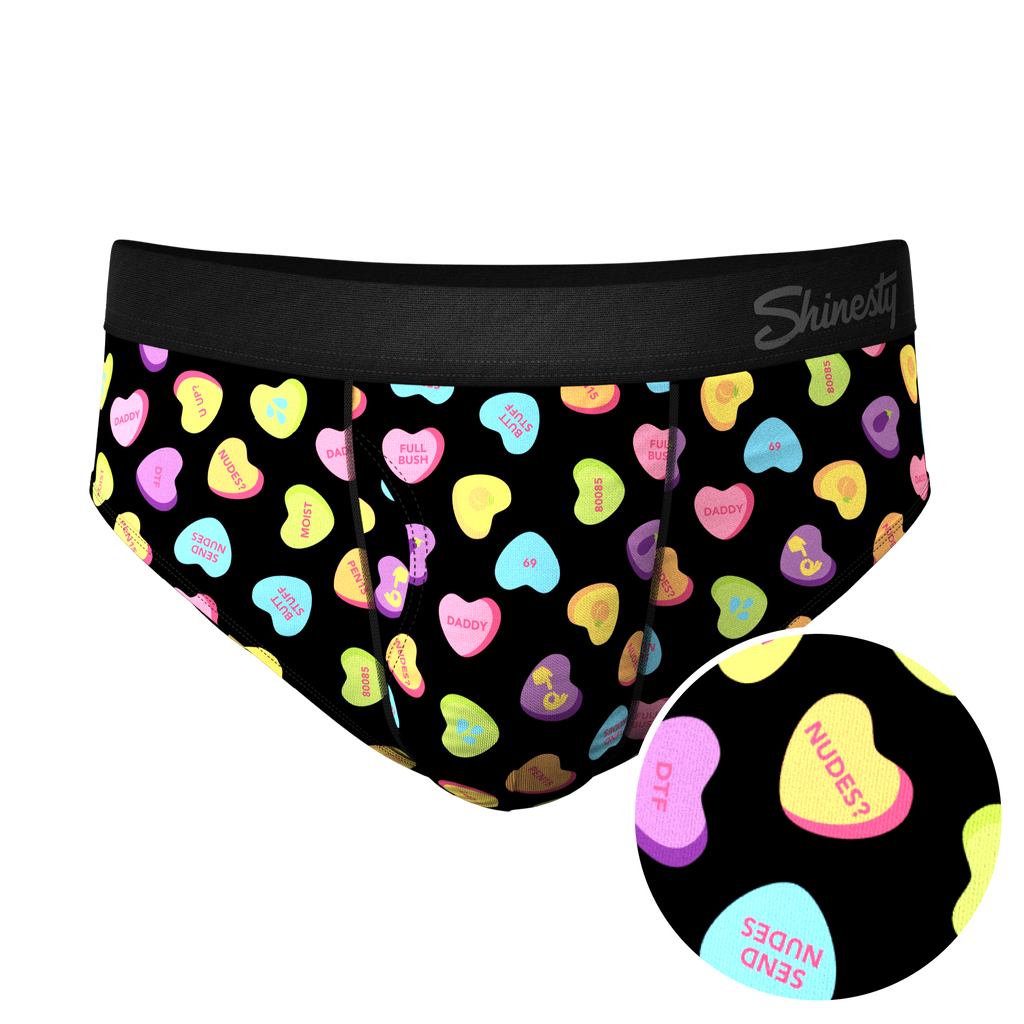 The Smooth Talker | Candy Hearts Ball Hammock® Pouch Underwear Briefs - Shinesty