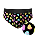 The Smooth Talker | Candy Hearts Ball Hammock® Pouch Underwear Briefs - Shinesty