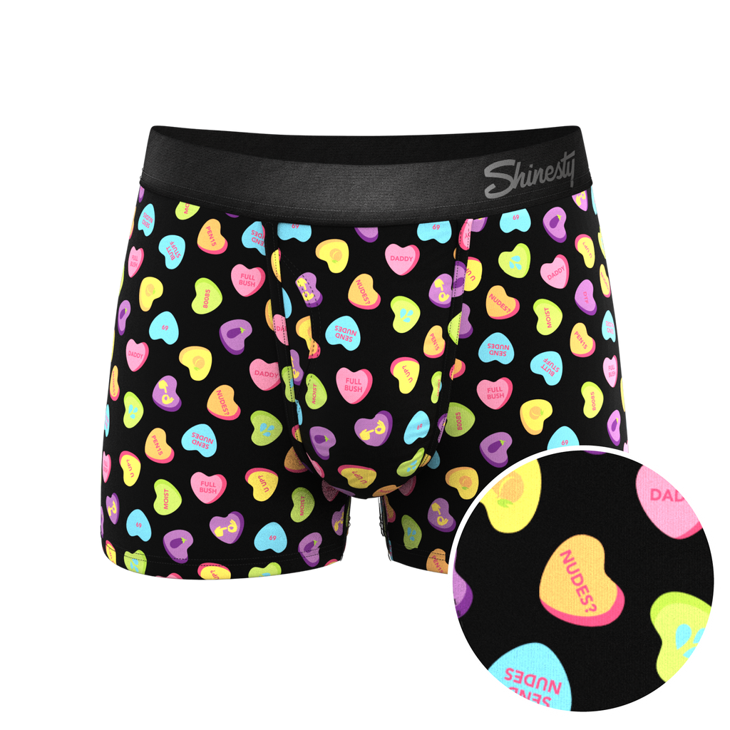 The Smooth Talker | Candy Hearts Ball Hammock® Pouch Trunks Underwear - Shinesty
