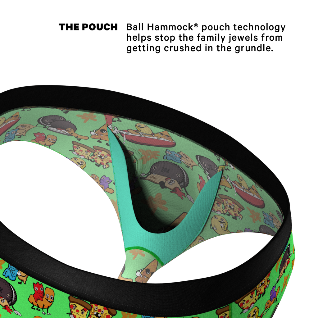 The Snackhanalia | Junk Food Ball Hammock® Pouch Underwear Briefs - Shinesty