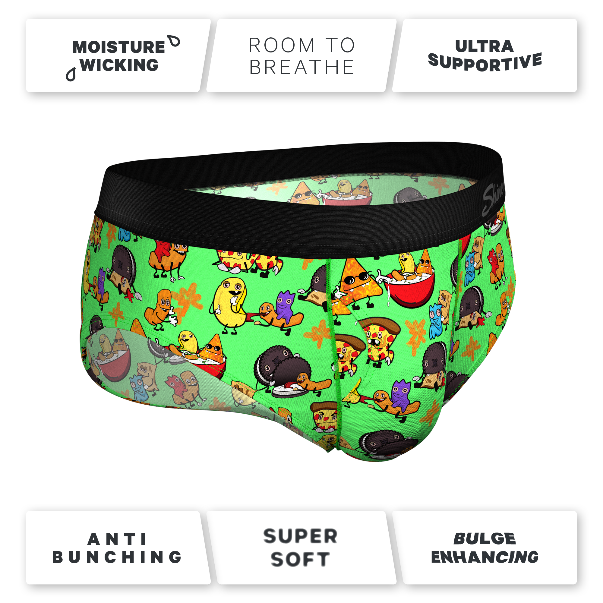 The Snackhanalia | Junk Food Ball Hammock® Pouch Underwear Briefs - Shinesty