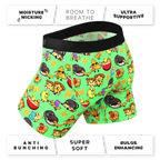 The Snackhanalia | Junk Food Ball Hammock® Pouch Underwear With Fly - Shinesty
