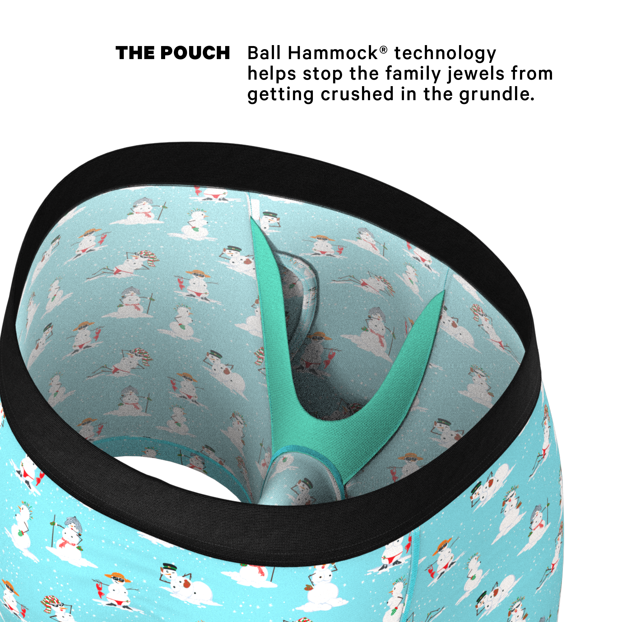 The Frosty Mistress | Snow Women Ball Hammock® Pouch Underwear With Fly - Shinesty