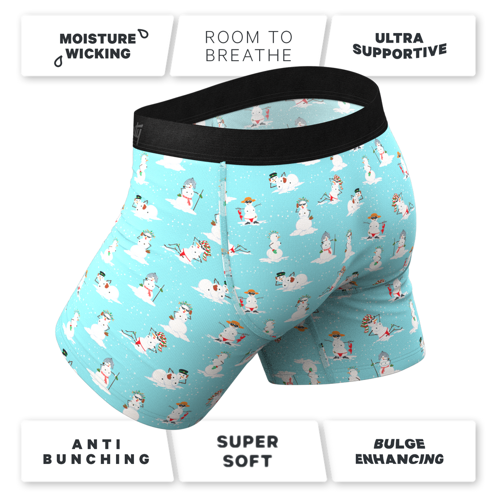 The Frosty Mistress | Snow Women Ball Hammock® Pouch Underwear With Fly - Shinesty