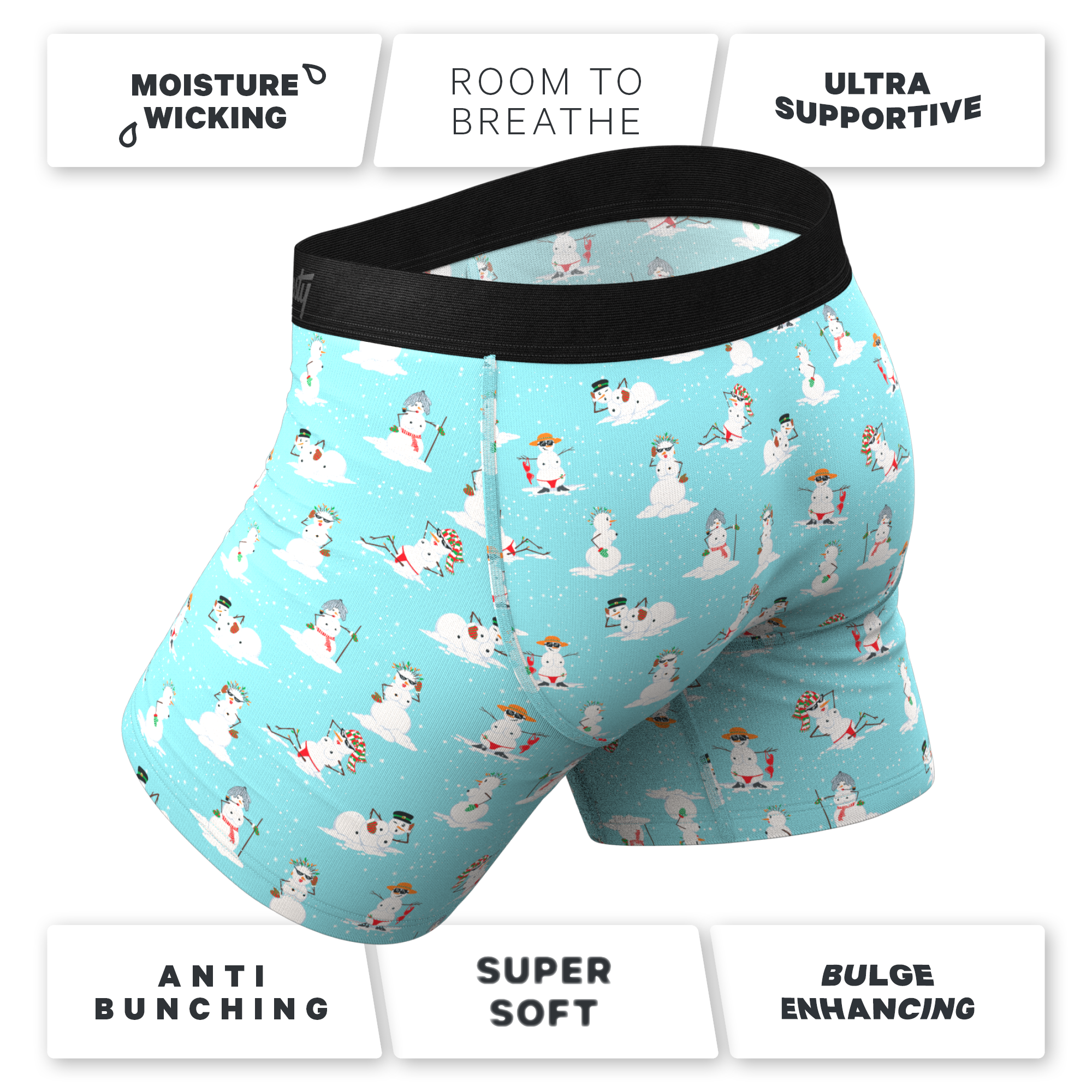The Frosty Mistress | Snow Women Ball Hammock® Pouch Underwear With Fly - Shinesty