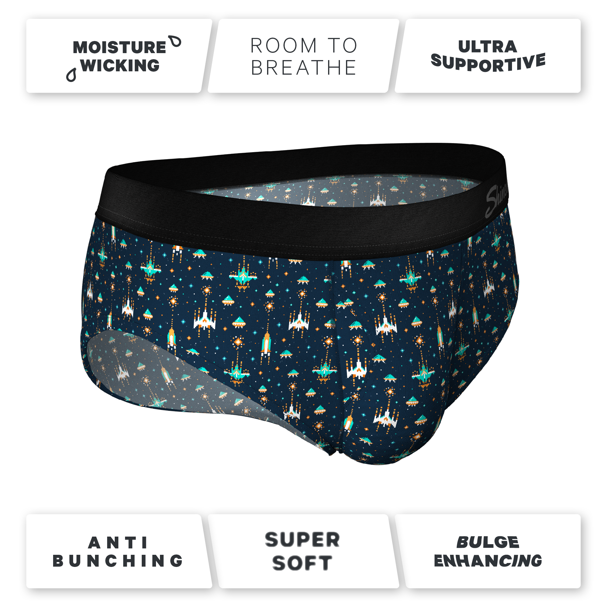 The Space Commando | Spaceship Ball Hammock® Pouch Underwear Briefs - Shinesty