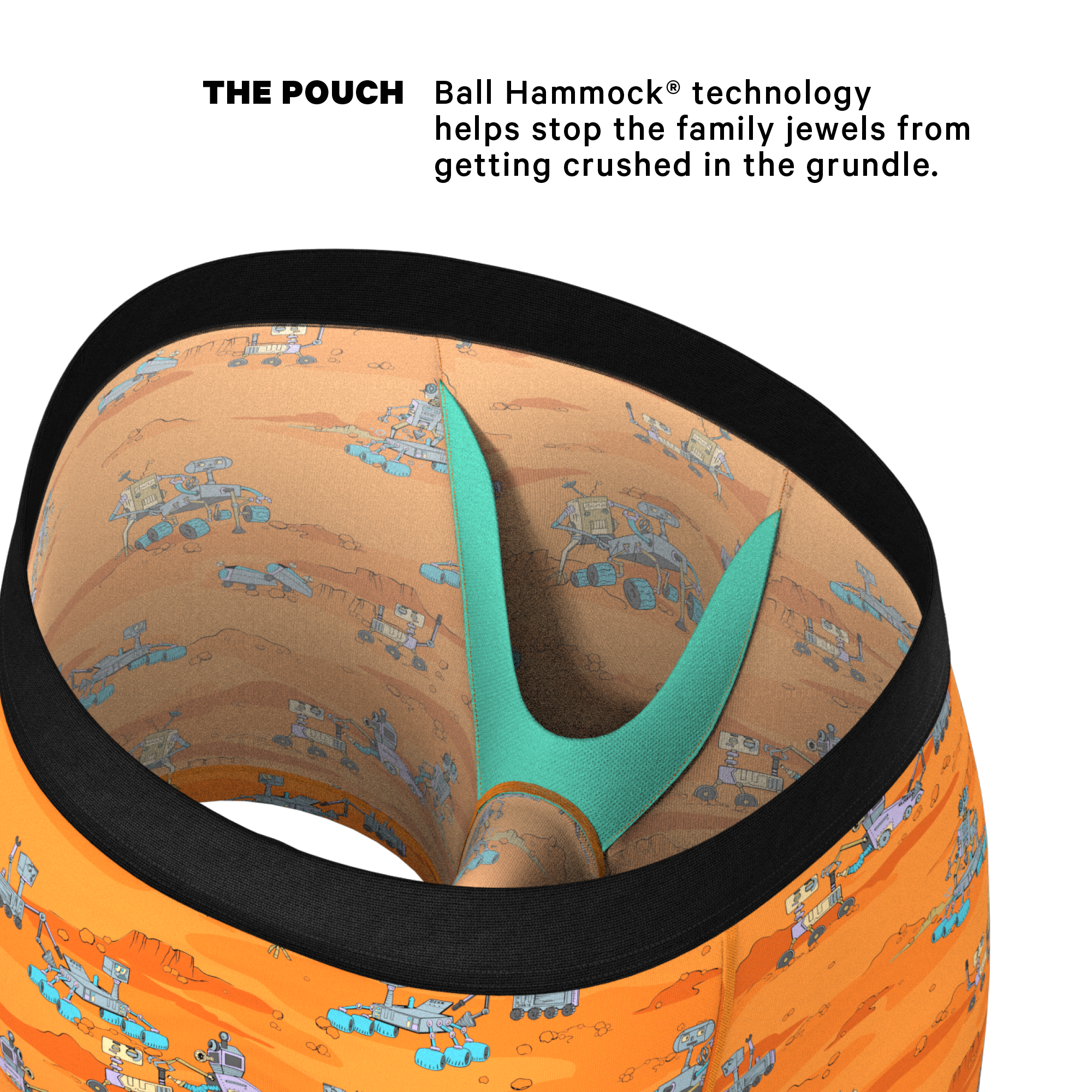 The Bend Rover | Space Robots Ball Hammock® Pouch Underwear - Shinesty