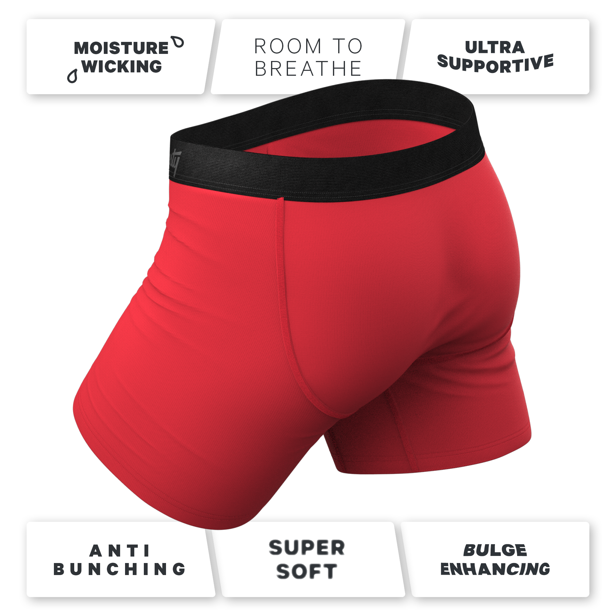 The St. Knickers | Santa Belt Ball Hammock® Boxer - Long Leg - Shinesty