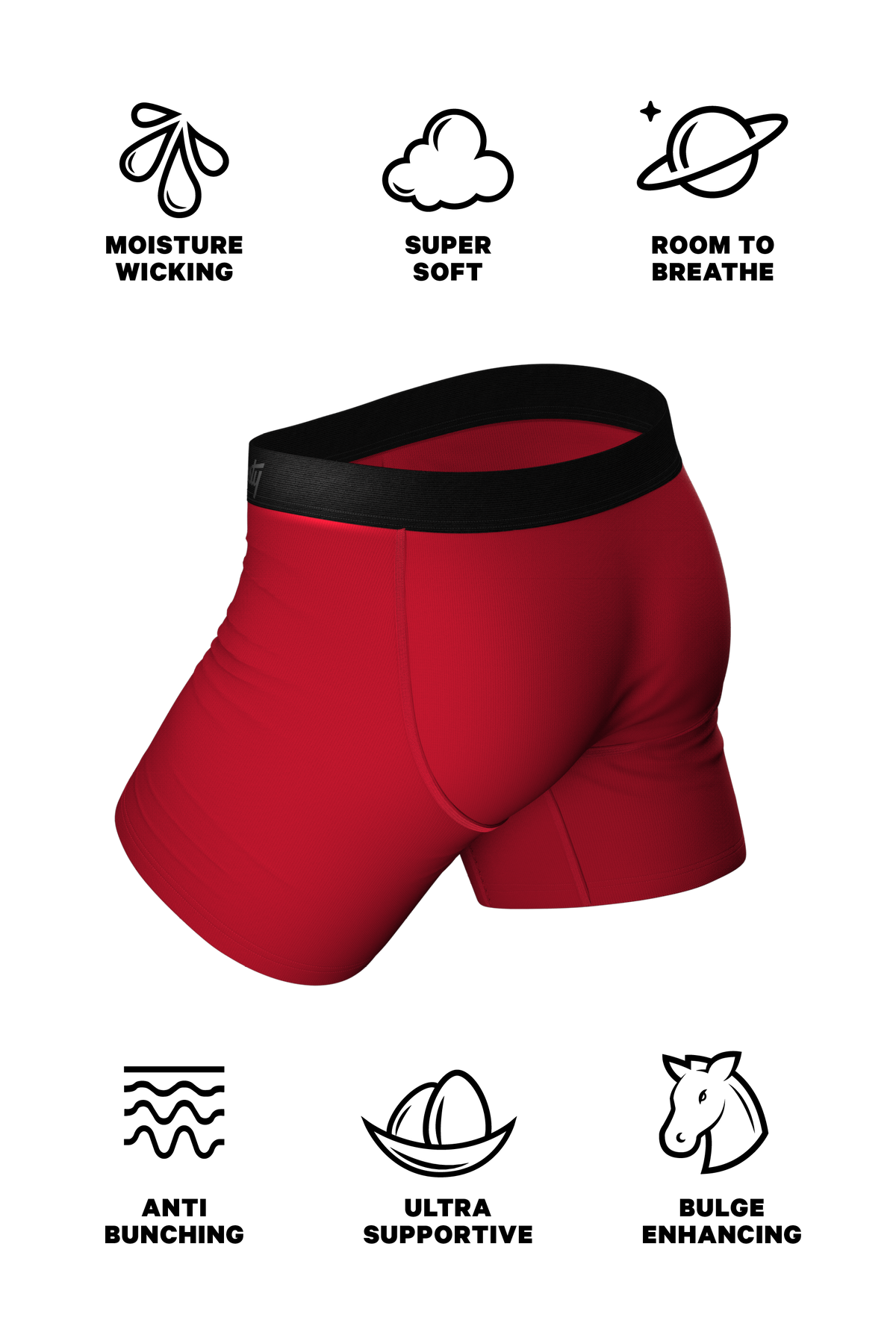 The St Knickers | Santa Belt Ball Hammock® Pouch Underwear With Fly - Shinesty