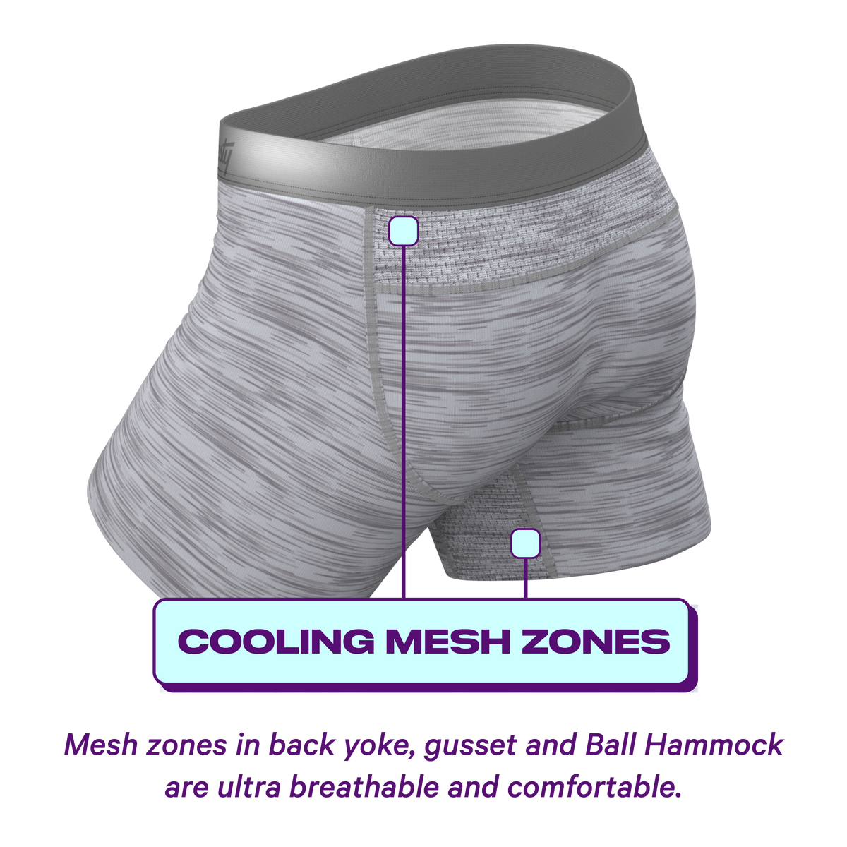 The Storm Cloud | Grey paradICE™ Cooling Ball Hammock® Underwear - Shinesty