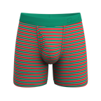 The Stripe Club | Christmas Striped Ball Hammock® Pouch Underwear With Fly - Shinesty