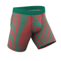 The Stripe Club | Christmas Striped Ball Hammock® Boxer - Long Leg - Shinesty