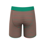 The Stripe Club | Christmas Striped Ball Hammock® Boxer - Long Leg - Shinesty