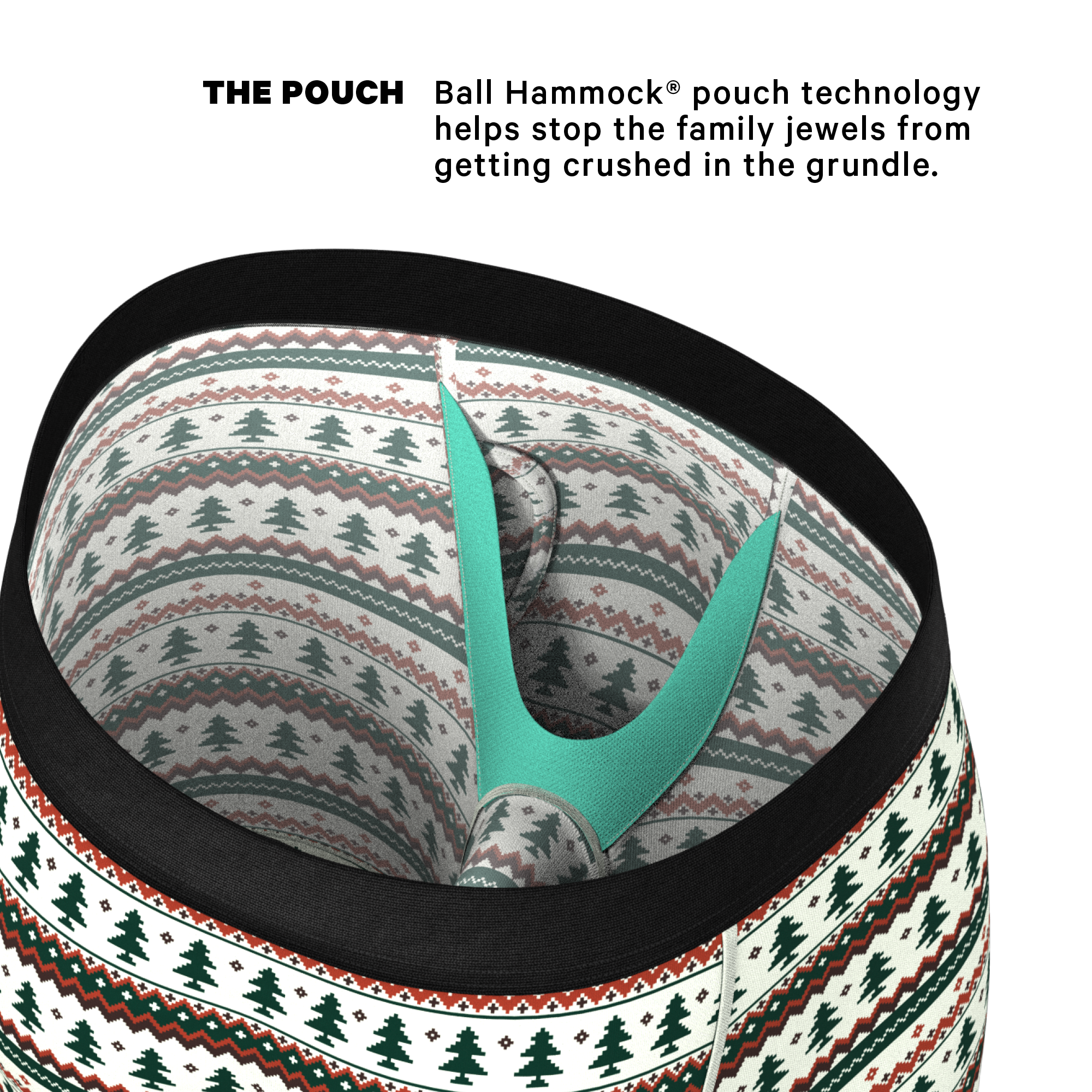 The Stuffed Stocking | Fair Isle Christmas Tree Ball Hammock® Boxer - Long Leg - Shinesty