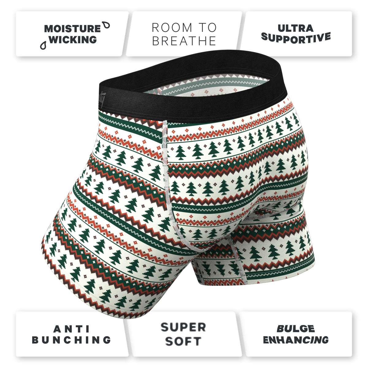 The Stuffed Stocking | Fair Isle Christmas Tree Ball Hammock® Pouch Underwear - Shinesty