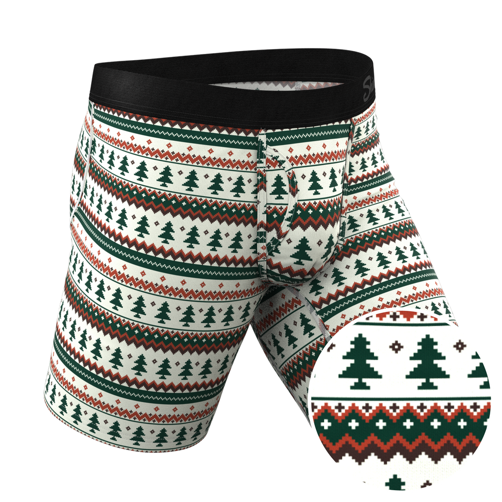 The Stuffed Stocking | Fair Isle Christmas Tree Ball Hammock® Boxer - Long Leg - Shinesty