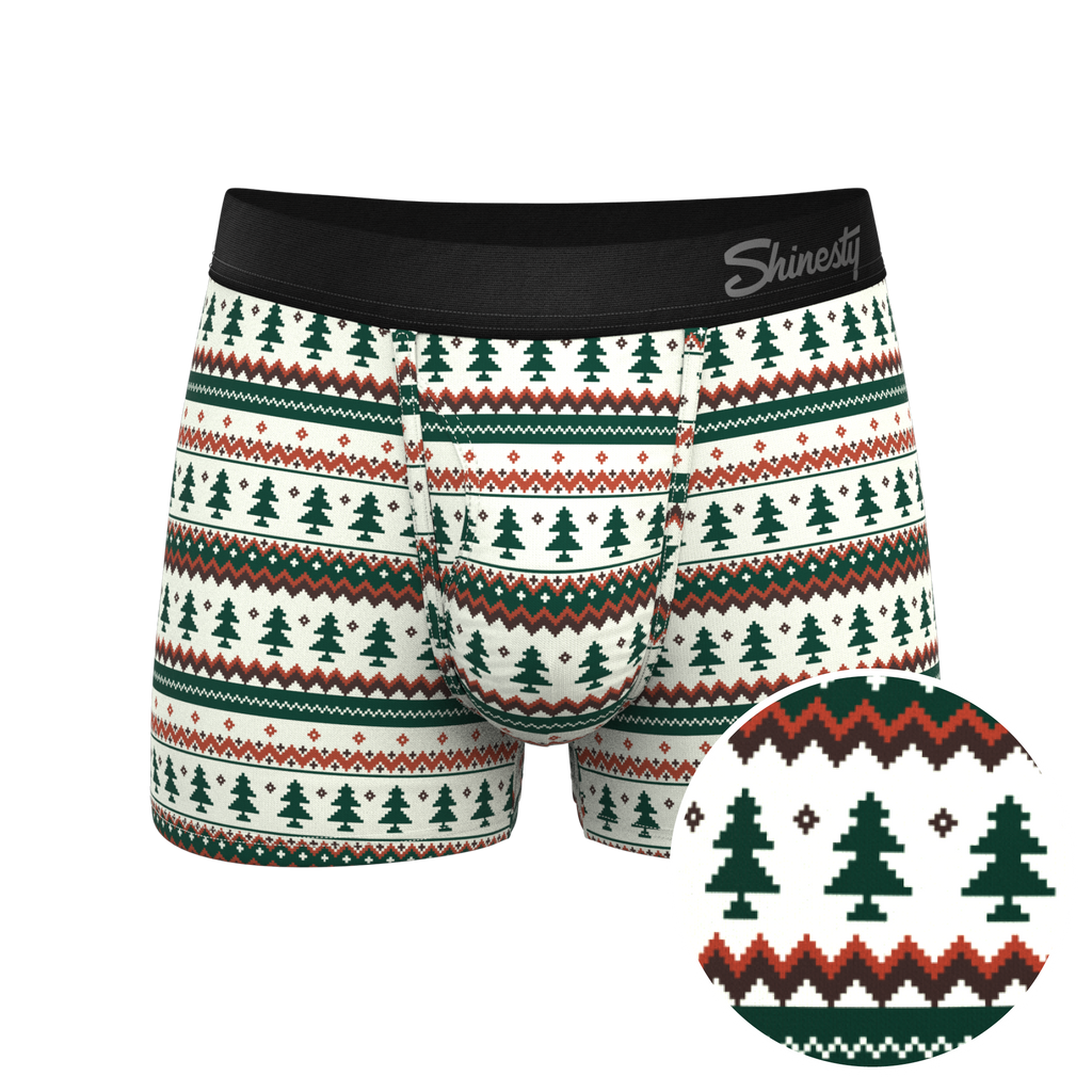 The Stuffed Stocking | Fair Isle Christmas Tree Ball Hammock® Pouch Trunks Underwear - Shinesty
