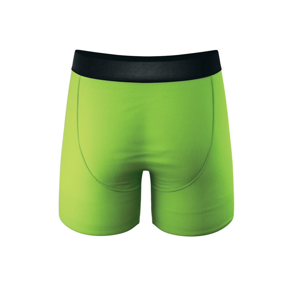 The Supernova | Bright Green Ball Hammock® Pouch Underwear With Fly - Shinesty