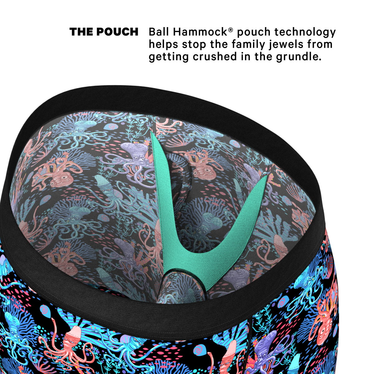 The Swollen Tentacles | Octopus Ball Hammock® Boxer - Long Leg - Shinesty