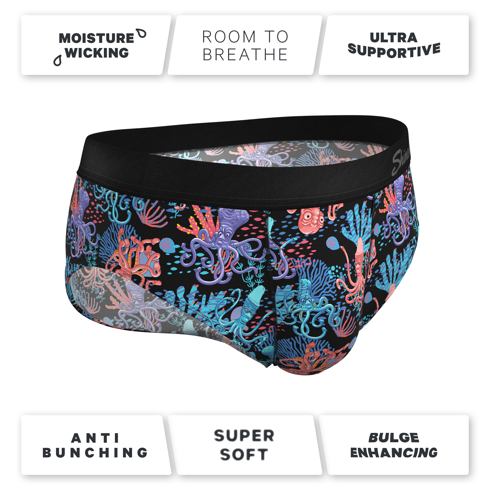 The Swollen Tentacles | Octopus Ball Hammock® Pouch Underwear Briefs - Shinesty