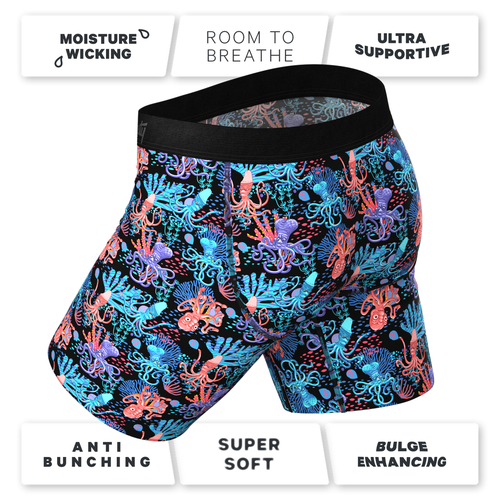 The Swollen Tentacles | Octopus Ball Hammock® Boxer - Long Leg - Shinesty