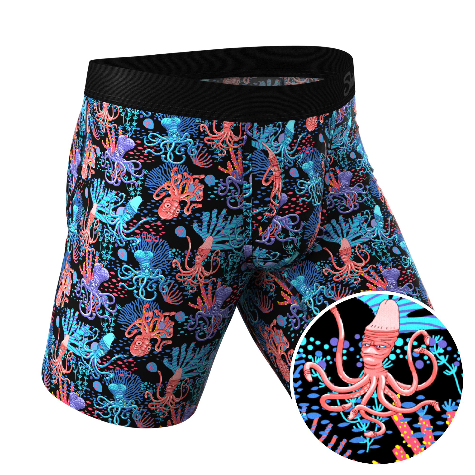The Swollen Tentacles | Octopus Ball Hammock® Boxer - Long Leg - Shinesty